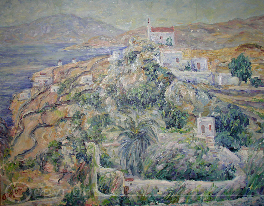 Blick zum Meer Mykonos 1953